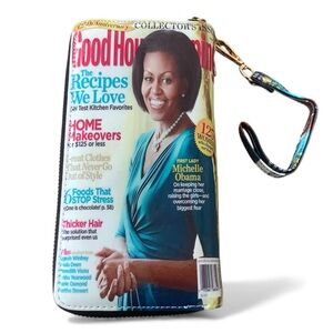 Michelle Obama Good Housekeeping Magazine Cover Clutch Purse Y2K Retro